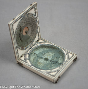 17th C. Ivory Cased Dieppe Magnetic Azimuth Sundial