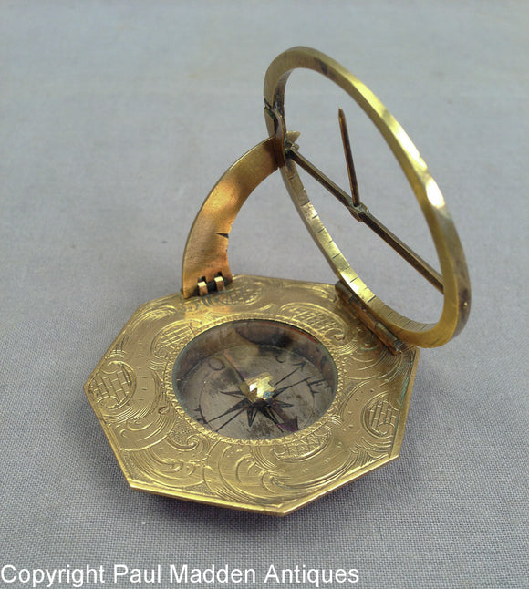 18th C. Ausburg Equinoctial Compass - Andreas Vogler