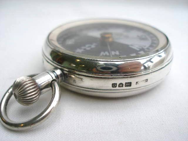 Silver pocket compass on sale