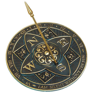 Brass Rosette Garden Sundial
