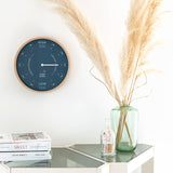 Ocean Clock - Dark Blue wood tide Clock