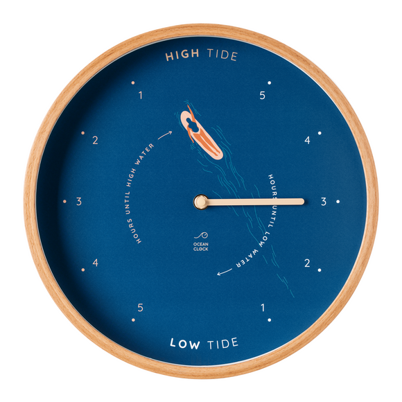 Blue Surfer Tide Clock
