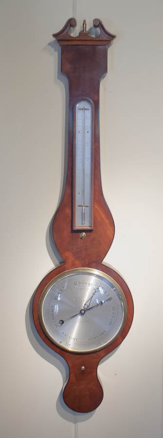 Antique English Wheel Barometer by Bruce, London