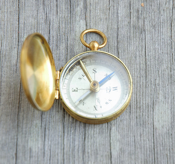 Antique French Pocket Compass