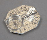 Antique French Silver Sundial Butterfied, Paris circa 1700