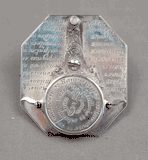 Antique French Silver Sundial Butterfied, Paris circa 1700