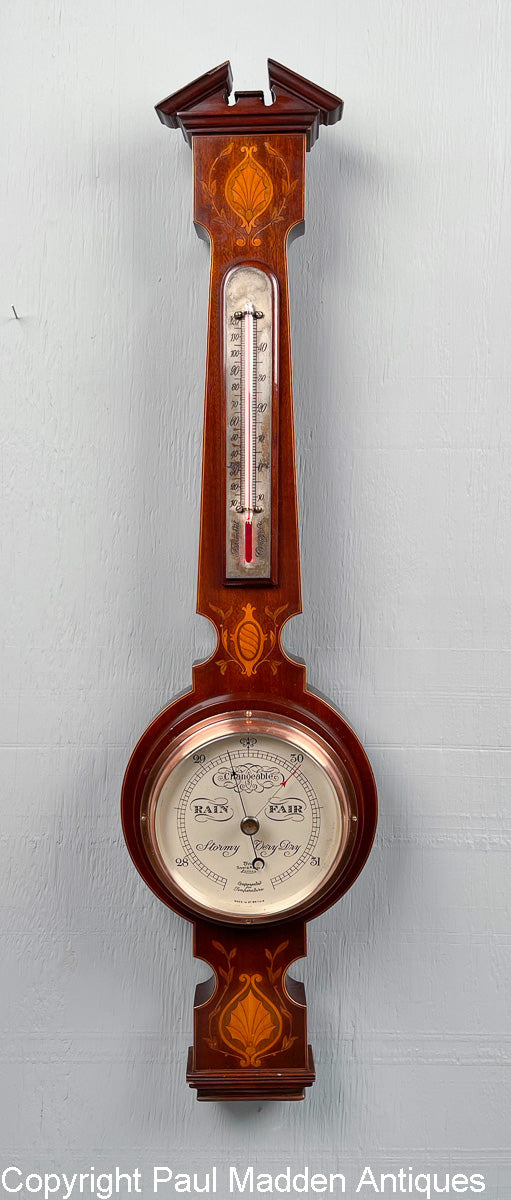 Antique Short & Mason Aneroid Banjo Barometer