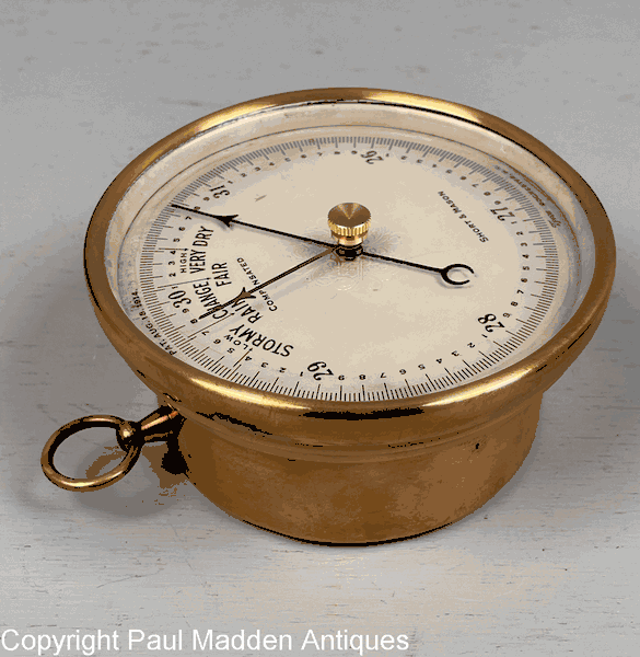 Antique Short & Mason High Altitude Aneroid Barometer – The
