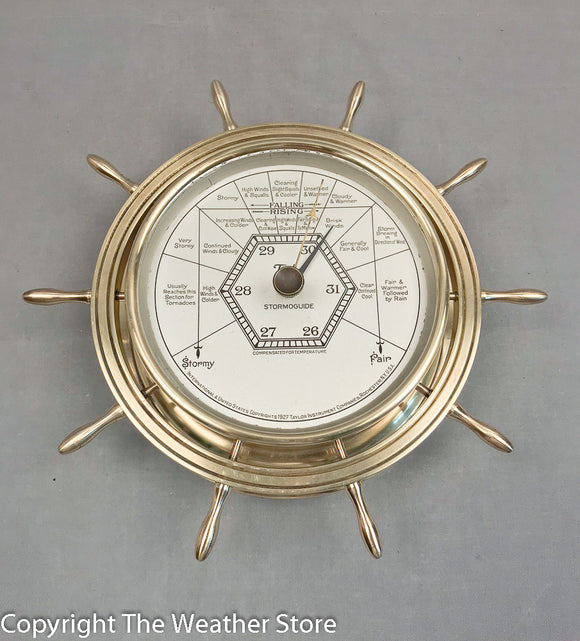 Antique Taylor Ship's Wheel Stormoguide Barometer