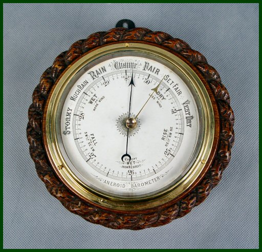 English Rope Carved Barometer
