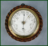 English Rope Carved Barometer