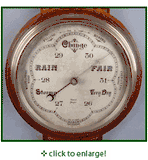 Mahogany Aneroid Barometer