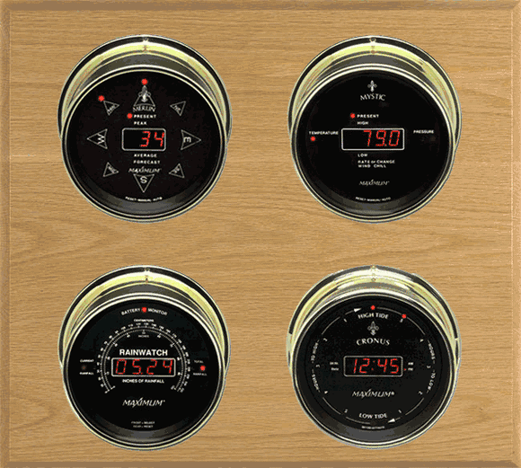 Marconi Weather Station - Wind, Barometer, Thermometer, Rain Gauge & Tide Clock