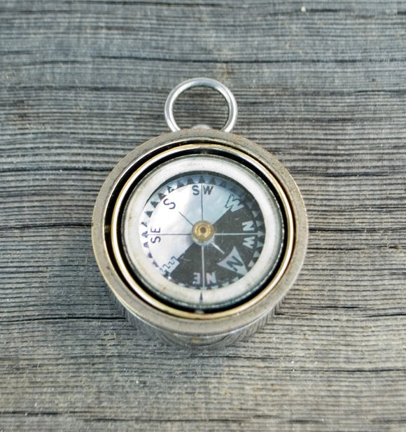 Rare Antique Gimbaled Marine Pocket Compass