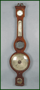 Scroll Top Wheel Barometer