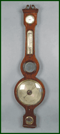Scroll Top Wheel Barometer
