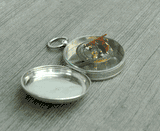 Silver French Pocket Sundial Compass