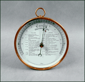 Tycos Stormoguide Aneroid Barometer with copper case – The Weather Tycos Stormoguide Aneroid Barometer with copper case – The Weather