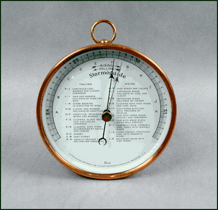 Tycos Stormoguide Aneroid Barometer with copper case – The Weather Tycos Stormoguide Aneroid Barometer with copper case – The Weather
