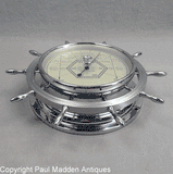Vintage 1927 Taylor Chrome Ship's Wheel Stormoguide Aneroid Barometer