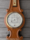 Vintage Scroll Top Stormoguide Banjo Barometer