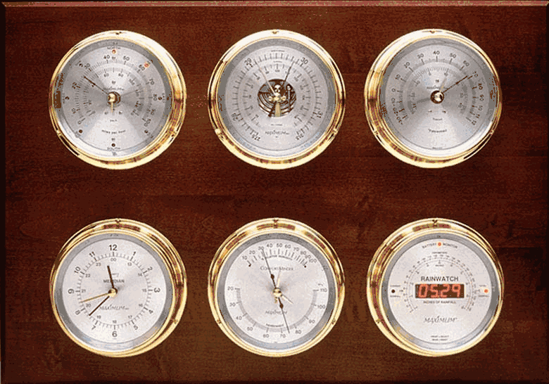 garden barometer and clock